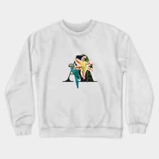 Botanical Alphabet A Crewneck Sweatshirt